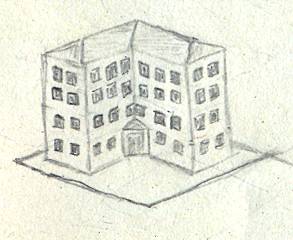 I thought about this house literally for years. I knew exactly how it was going to look - but never painted it. I suck at buildings. Only when 32 appeared I tried.